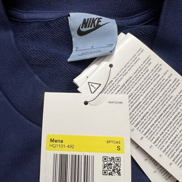 Nike Air Men's NYC Crew Oversized Retro Fit Sweatshirt HQ1101-492 - Size Small - Picture 4 of 4